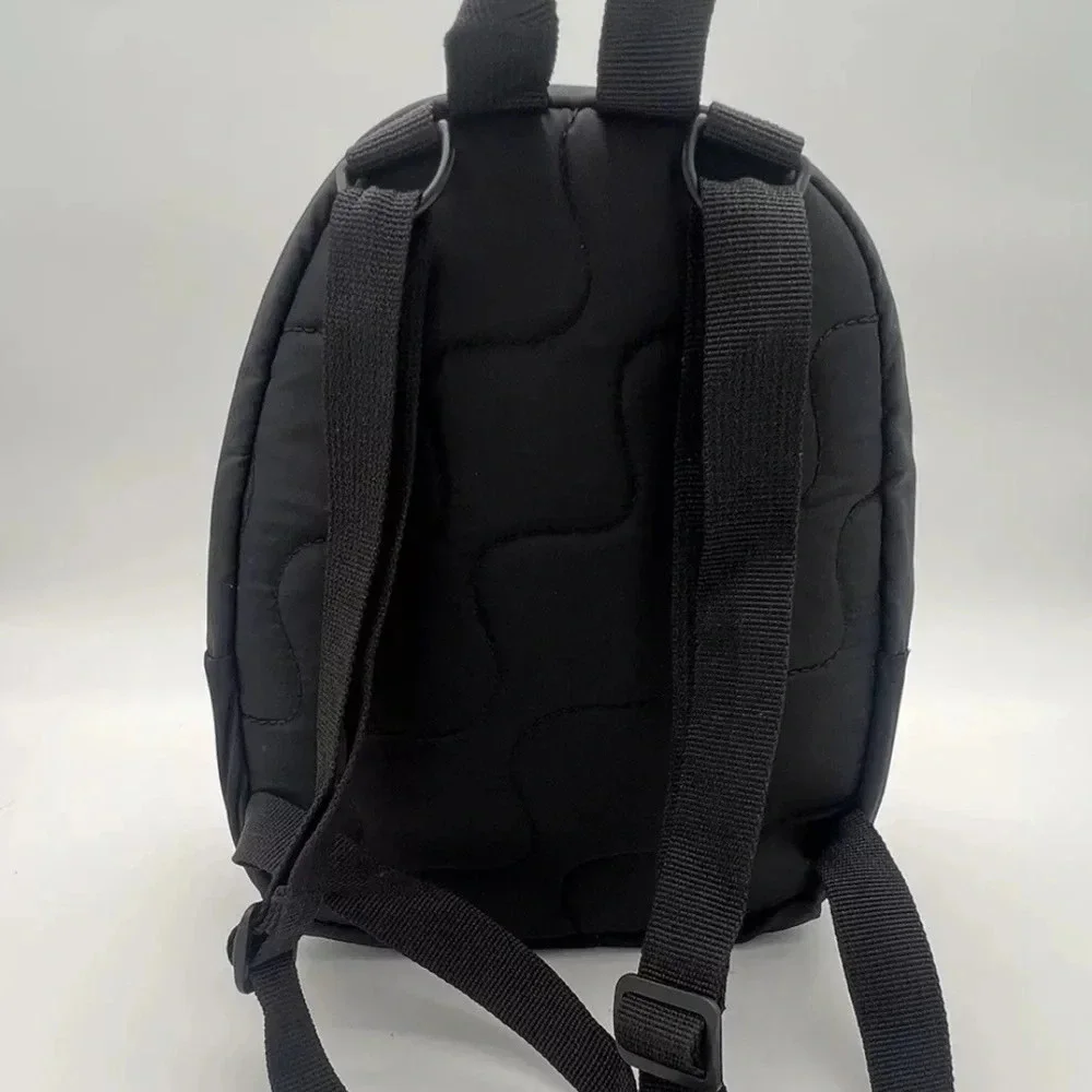 Adidas Mini Backpack Purse Black Gold Linear Logo Travel Bag School Sporty EUC - Picture 6 of 13